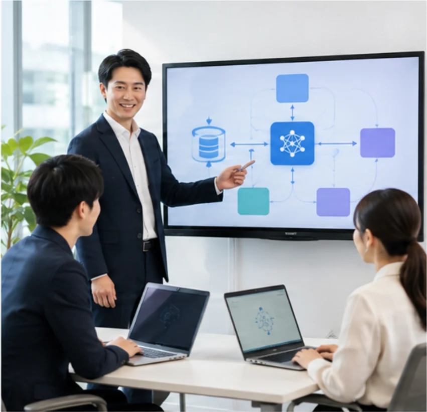 AI研修・AI定着ワークショップのイメージ